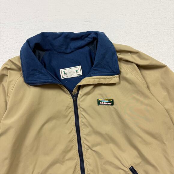 Vintage 90s L.L. Bean Tan Windbreaker Jacket, Men’s XL Tall - Picture 2 of 7